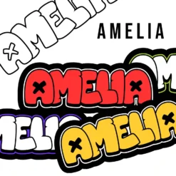 AMELIA Graffiti Name - Digital Urban Street Art