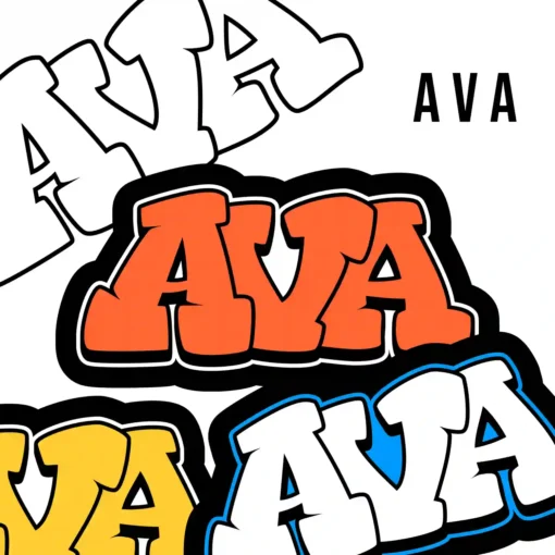 AVA Graffiti Name - Digital Urban Street Art