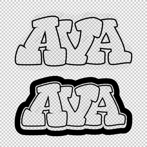 AVA Graffiti Name outline - Digital Urban Street Art