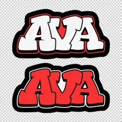 AVA Graffiti Name red - Digital Urban Street Art