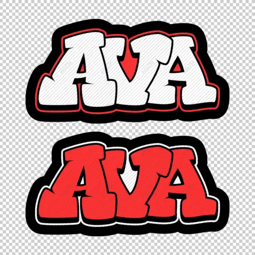 AVA Graffiti Name red - Digital Urban Street Art