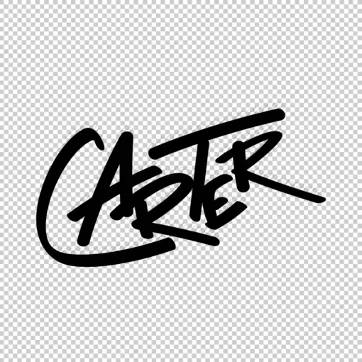 CARTER Graffiti Name black - Digital Urban Street Art