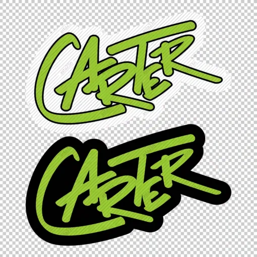 CARTER Graffiti Name green - Digital Urban Street Art