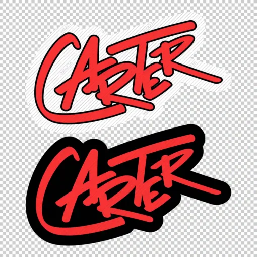 CARTER Graffiti Name red - Digital Urban Street Art