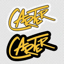 CARTER Graffiti Name yellow - Digital Urban Street Art