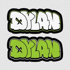 DYLAN Graffiti Name green - Digital Urban Street Art