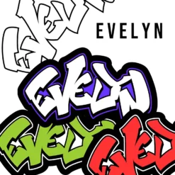 EVELYN Graffiti Name - Digital Urban Street Art