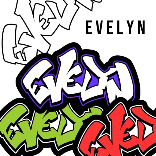 EVELYN Graffiti Name - Digital Urban Street Art