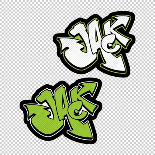 JACK Graffiti Name green - Digital Urban Street Art