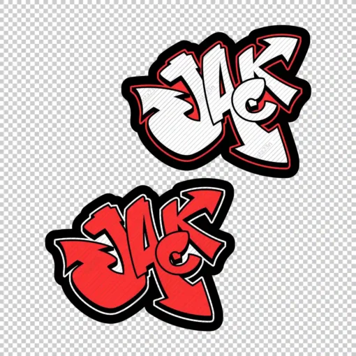 JACK Graffiti Name red - Digital Urban Street Art