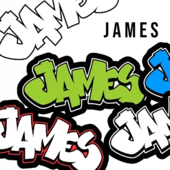 JAMES Graffiti Name - Digital Urban Street Art