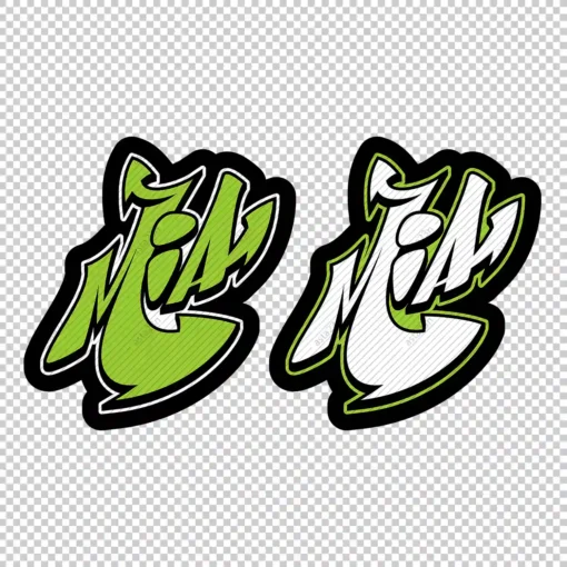 MIA Graffiti Name green - Digital Urban Street Art