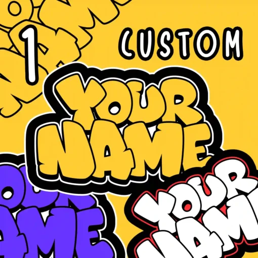 YOUR CUSTOM Graffiti Name bubble style 1 - Digital Urban Street Art