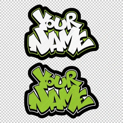 YOUR CUSTOM Graffiti Name sharp style 3 green - Digital Urban Street Art