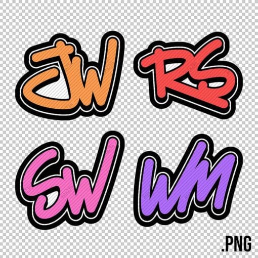 CUSTOM Graffiti INITIALS - Style 7 - Image 4