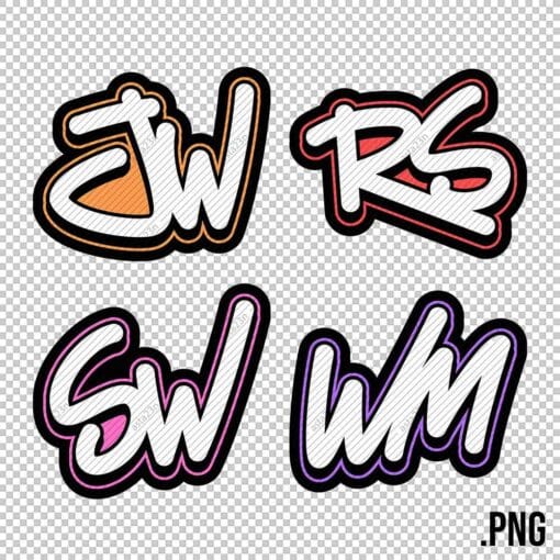 CUSTOM Graffiti INITIALS - Style 7 - Image 6