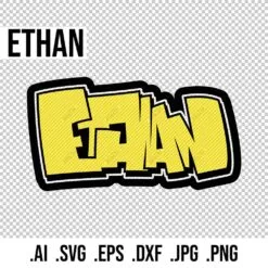 Alternative view of ETHAN Graffiti Name