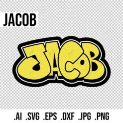 Alternative view of JACOB Graffiti Name