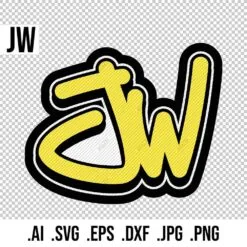 Alternative view of JW Graffiti Initials