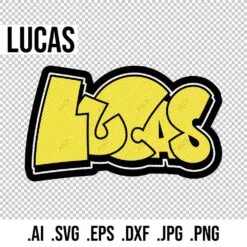 Alternative view of LUCAS Graffiti Name