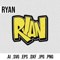 Alternative view of RYAN Graffiti Name