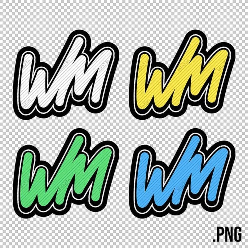 WM Graffiti Initials - NAR GRAFFITI - Digital Graphics Shop